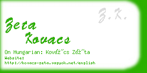 zeta kovacs business card